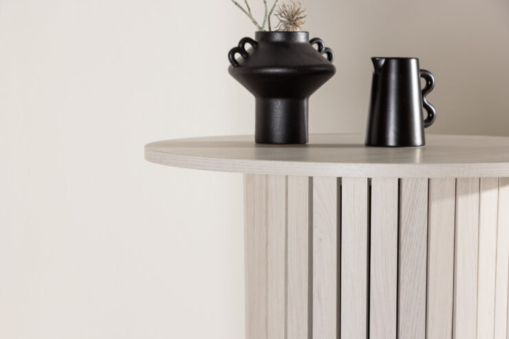 Härön – Table de bar – Blanchi – ⌀70 cm