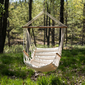 Tapaz – Porch Swing – Naturel, Blanc – 120 x 70 cm