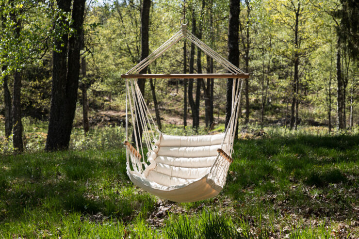 Tapaz – Porch Swing – Naturel, Blanc – 120 x 70 cm
