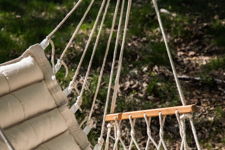 Tapaz – Porch Swing – Naturel, Blanc – 120 x 70 cm