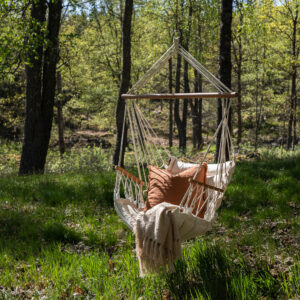 Tapaz – Porch Swing – Naturel, Blanc – 120 x 70 cm