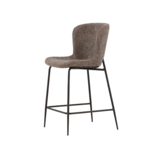 Modesto – Chaise de bar – Marron, Noir – 59 x 100 x 50 cm