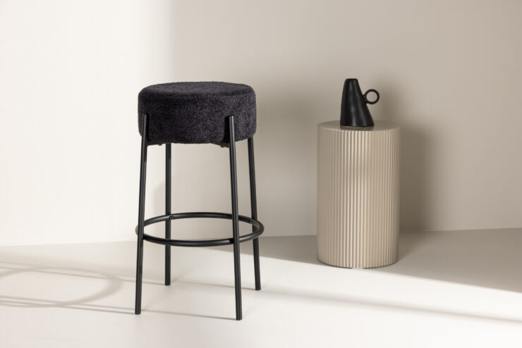 Tucson – Chaise de bar – Noir – ⌀50 cm
