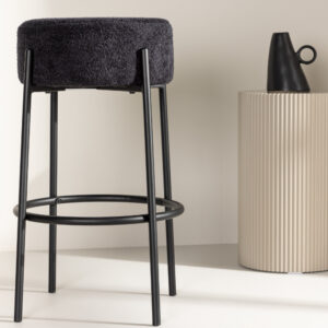 Tucson – Chaise de bar – Noir – ⌀50 cm