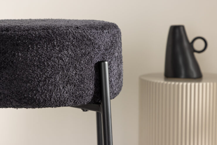 Tucson – Chaise de bar – Noir – ⌀50 cm