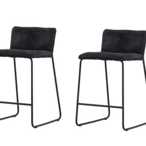 Bisbee – Chaise de bar – Noir – 50 x 85 x 41 cm