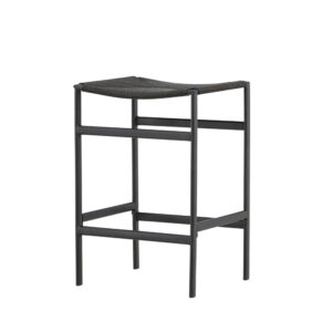 Polly – Chaise de bar – Noir – 40 x 66 x 45 cm