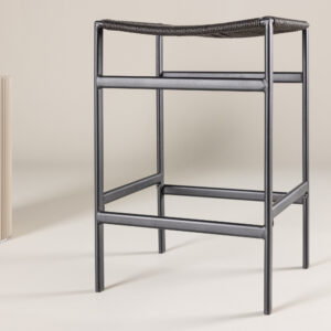 Polly – Chaise de bar – Noir – 40 x 66 x 45 cm