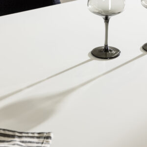 Silar – Table à manger rectangulaire – Blanc – 180 x 90 cm