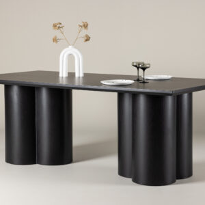 Olivia – Table à manger rectangulaire – Noir – 210 x 100 cm