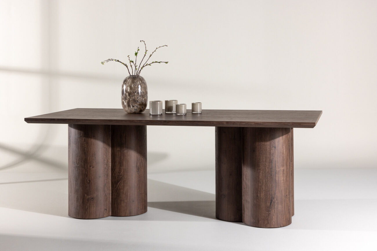 Olivia – Table à manger rectangulaire – Moka – 210 x 100 cm