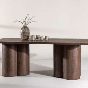 Olivia – Table à manger rectangulaire – Moka – 210 x 100 cm