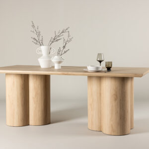 Olivia – Table à manger rectangulaire – Naturel – 210 x 100 cm