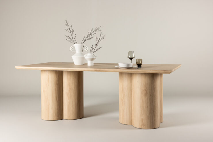 Olivia – Table à manger rectangulaire – Naturel – 210 x 100 cm