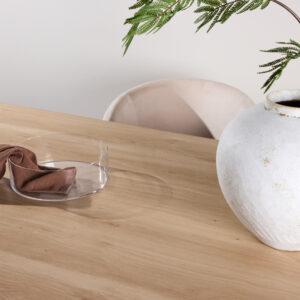Olivia – Table à manger rectangulaire – Beige, Blanchi – 210 x 100 cm