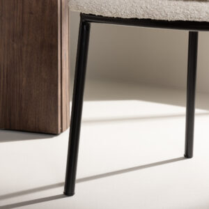 Agnes – Chaise de salle à manger – Noir, Blanc – 57 x 77 x 47 cm