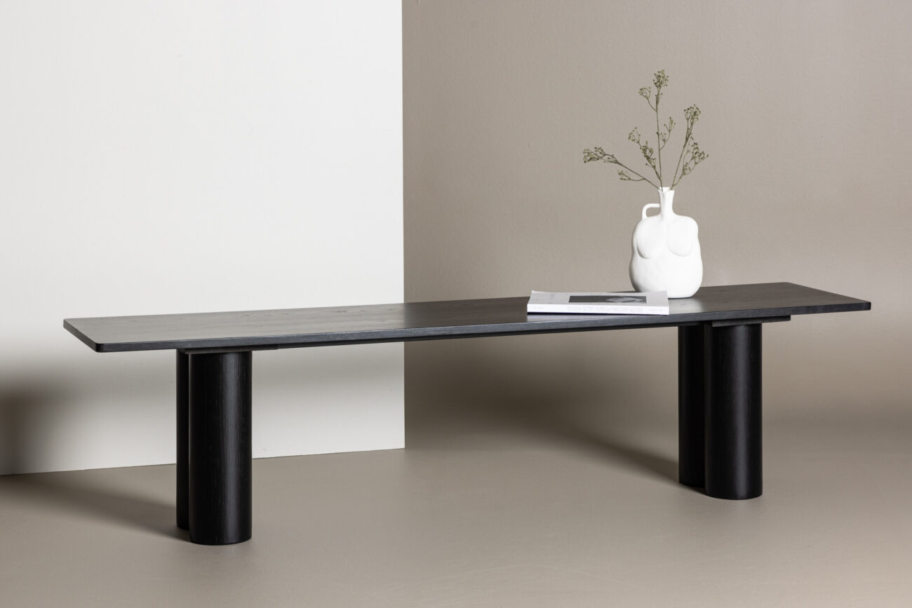 Olivia – Banc – Noir – 40 x 45 x 180 cm