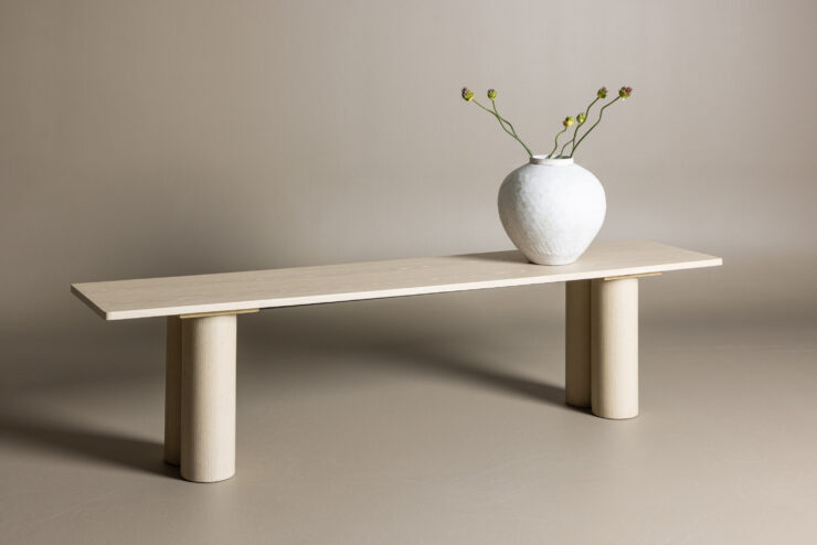 Olivia – Banc – Blanchi – 40 x 45 x 180 cm