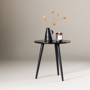 Askim – Table d&rsquo;appoint – Noir – ⌀48 cm