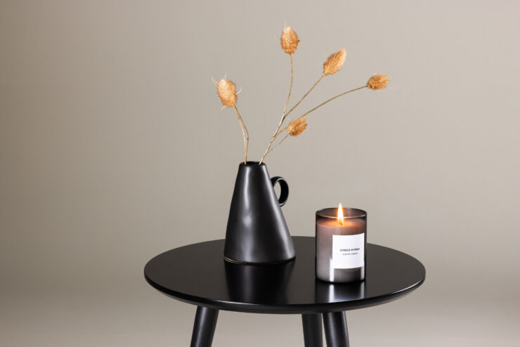 Askim – Table d'appoint – Noir – ⌀48 cm