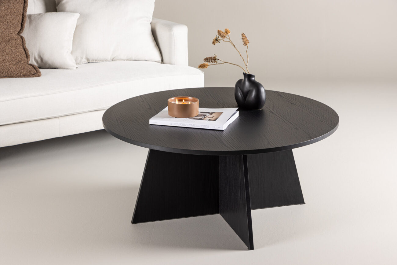 Bootcut – Table basse – Noir – ⌀100 cm
