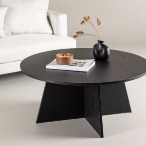 Bootcut – Table basse – Noir – ⌀100 cm