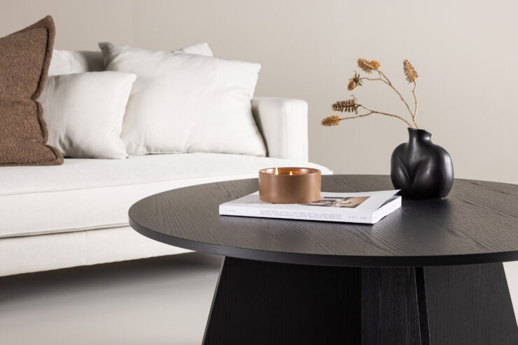 Bootcut – Table basse – Noir – ⌀100 cm