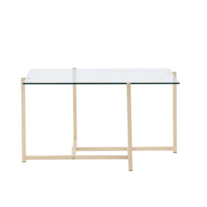 Hybrid – Table basse – Transparent, Blanchi – 80 x 80 cm