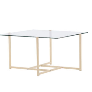 Hybrid – Table basse – Transparent, Blanchi – 80 x 80 cm