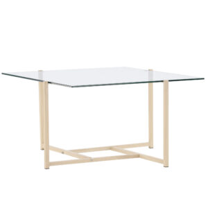 Hybrid – Table basse – Transparent, Blanchi – 80 x 80 cm