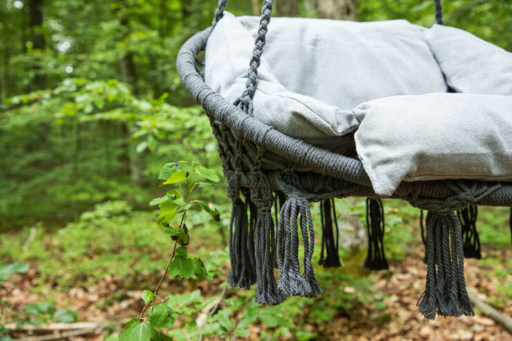 Hamtic – Porch Swing – Gris – 60 x 90 x 80 cm