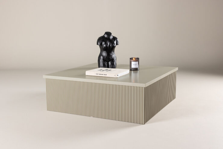 Lenox – Table basse – Beige – 90 x 90 cm