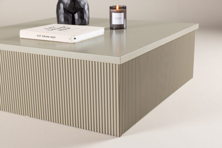 Lenox – Table basse – Beige – 90 x 90 cm