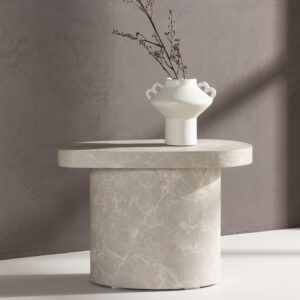 Båstad – Table d&rsquo;appoint – Gris clair – 50 x 30 cm
