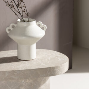 Båstad – Table d&rsquo;appoint – Gris clair – 50 x 30 cm