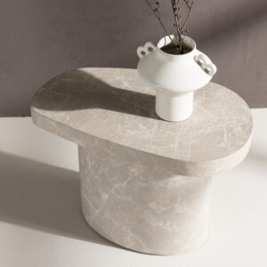 Båstad – Table d&rsquo;appoint – Gris clair – 50 x 30 cm