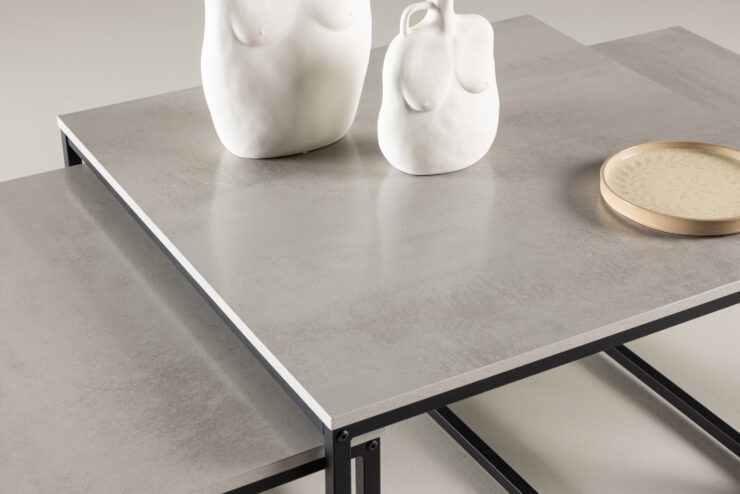 Solna – Table basse – Noir, Gris