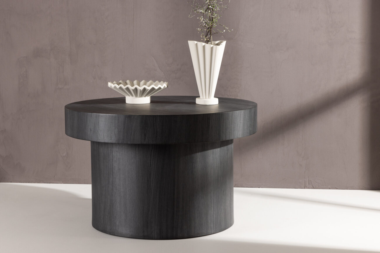 Malung – Table basse – Noir – ⌀80 cm