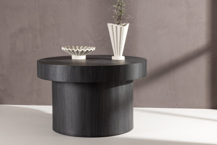 Malung – Table basse – Noir – ⌀80 cm