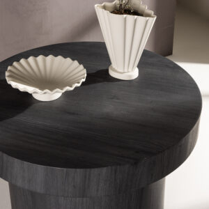 Malung – Table basse – Noir – ⌀80 cm