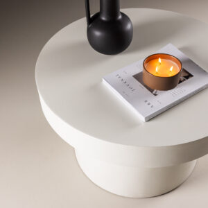 Malung – Table basse – Blanc – ⌀80 cm