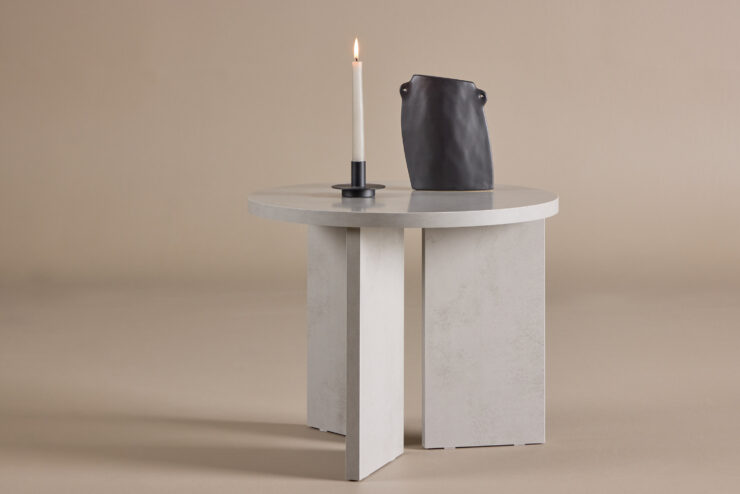 Söderhamn – Table basse – Gris – ⌀55 cm