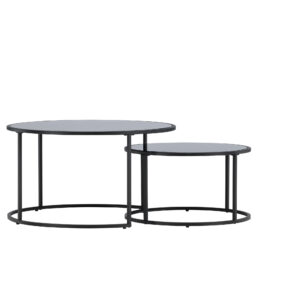 Twin – Table basse – Noir – ø79 cm