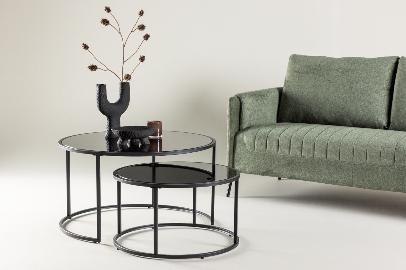 Twin – Table basse – Noir – ø79 cm