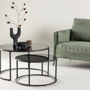 Twin – Table basse – Noir – ø79 cm