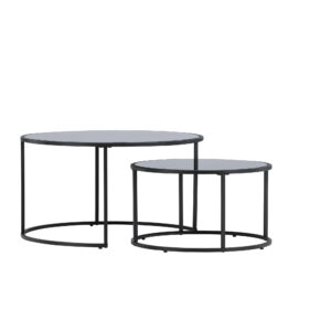 Twin – Table basse – Noir – ø79 cm
