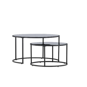 Twin – Table basse – Noir – ø79 cm