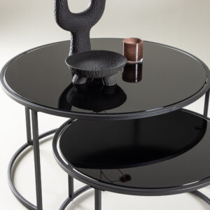 Twin – Table basse – Noir – ø79 cm