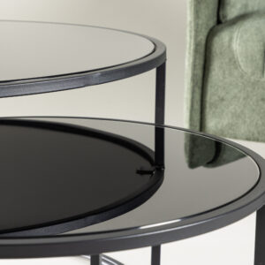Twin – Table basse – Noir – ø79 cm