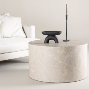 York – Table basse – Beige – ⌀80 cm